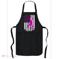 Breast Cancer Awareness Ribbon American Flag Apron thumb 0