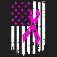 Breast Cancer Awareness Ribbon American Flag Hat thumb 2