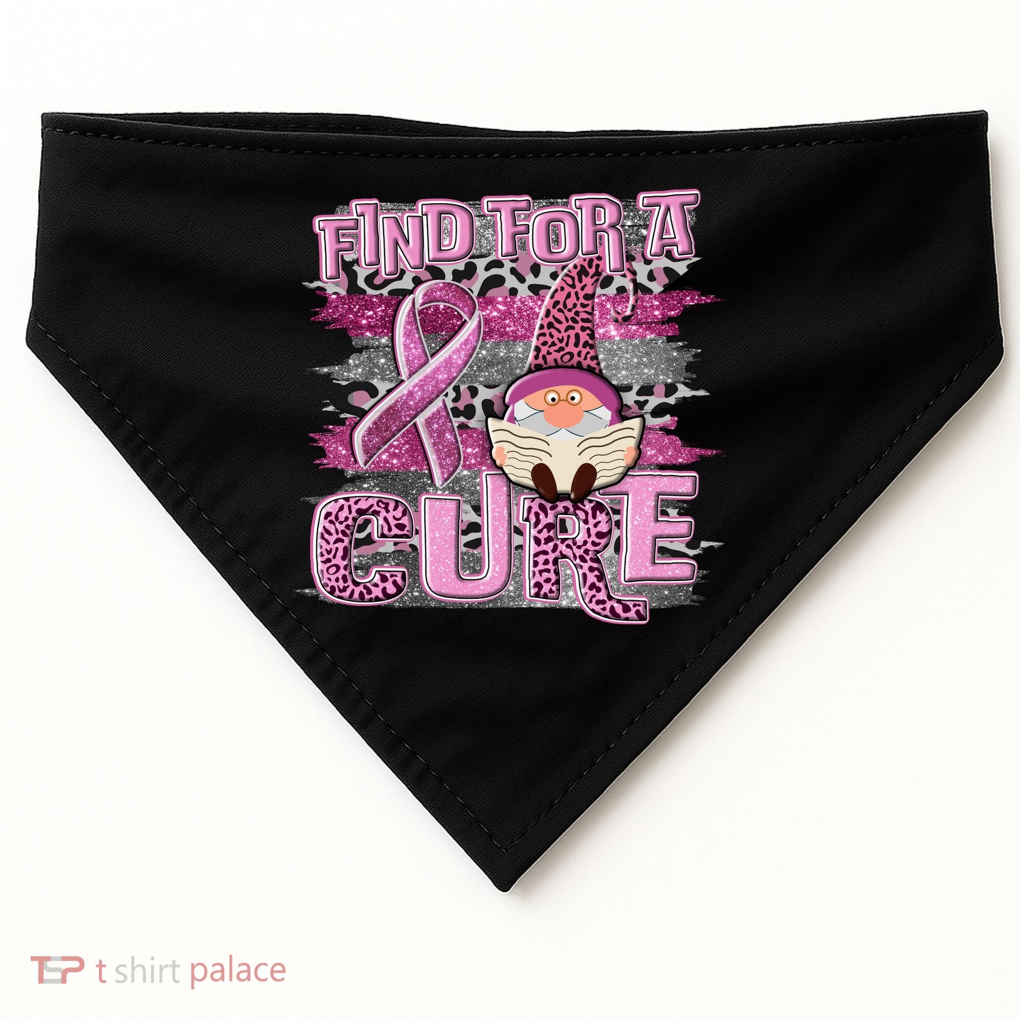 Breast Cancer Awareness Find For A Cure USA-Made Doggie Bandana