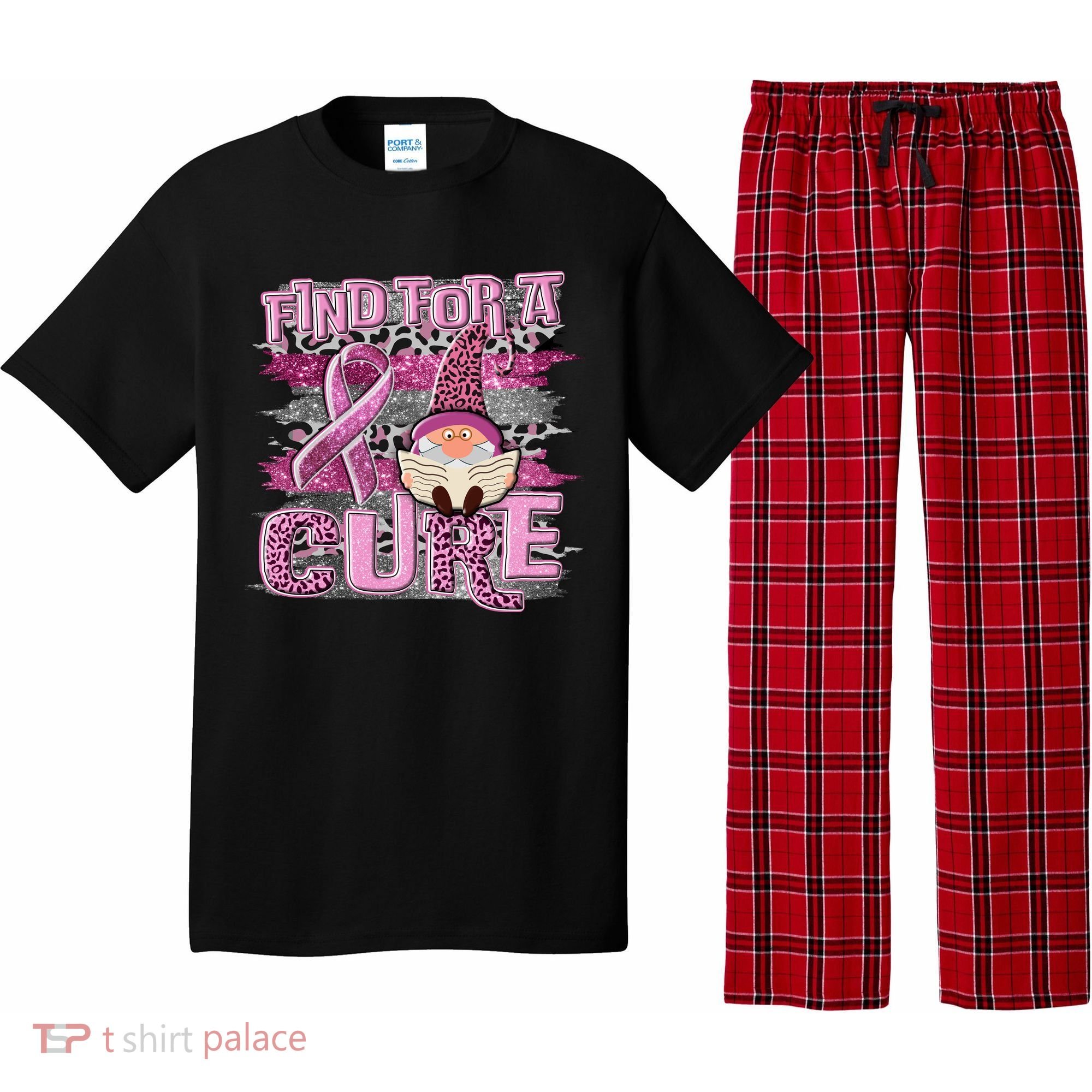 Breast Cancer Awareness Find For A Cure Pajama Set