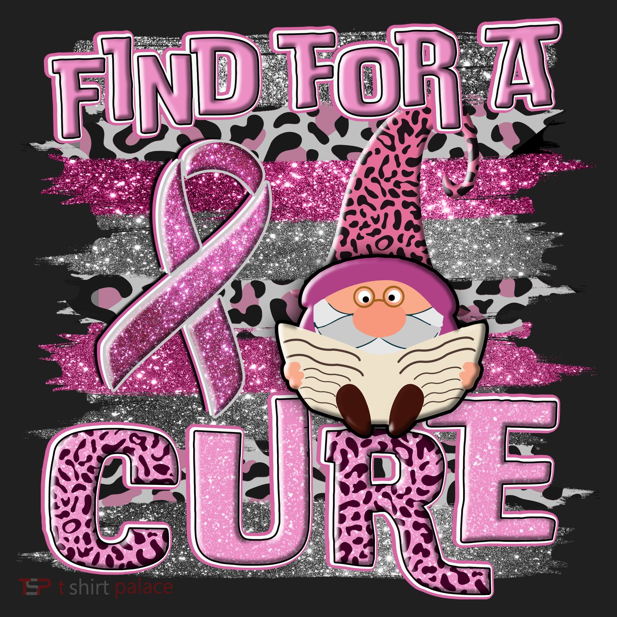 Breast Cancer Awareness Find For A Cure Golf Towel