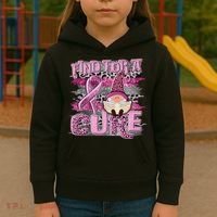 Breast Cancer Awareness Find For A Cure Kids Hoodie thumb 3