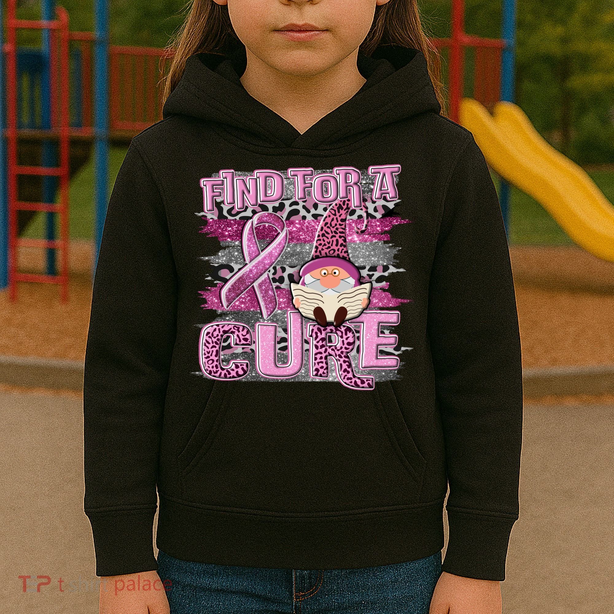Breast Cancer Awareness Find For A Cure Kids Hoodie
