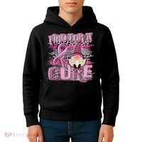 Breast Cancer Awareness Find For A Cure Kids Hoodie thumb 4