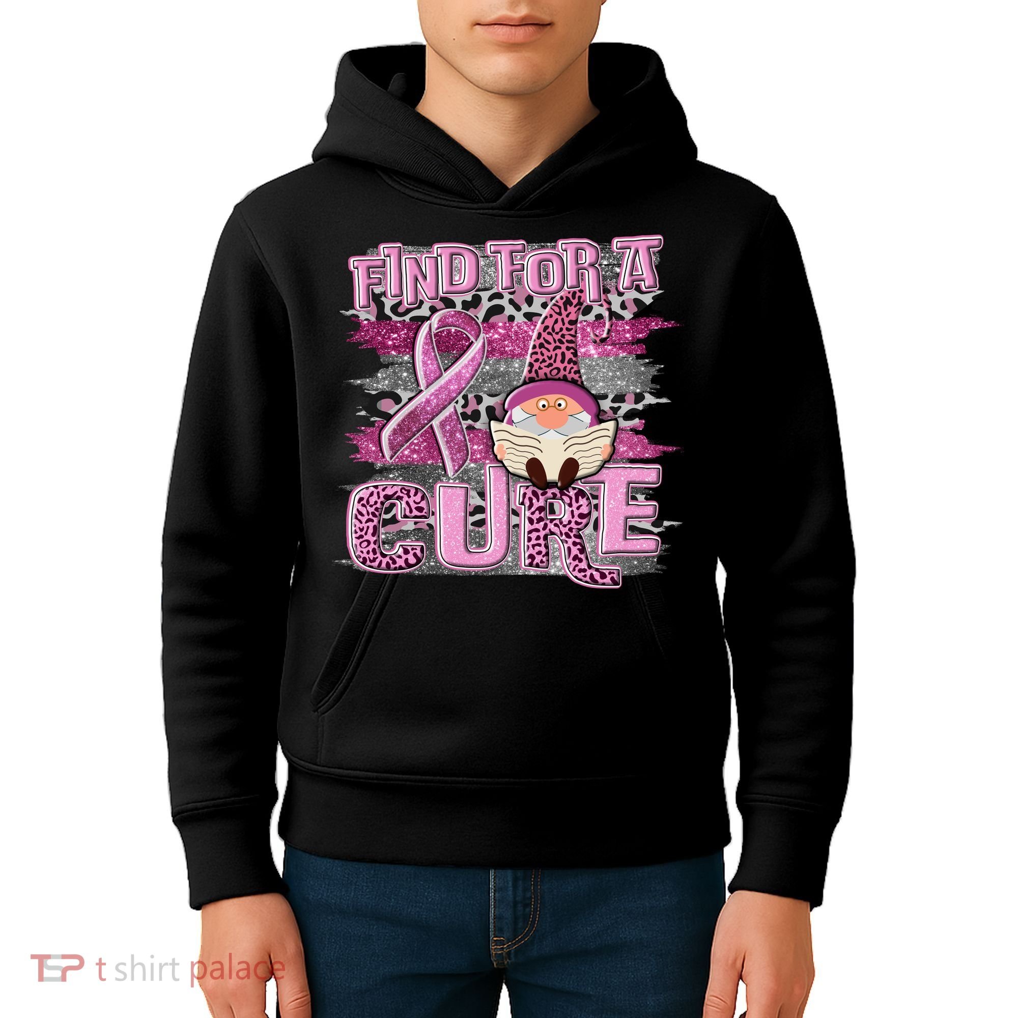 Breast Cancer Awareness Find For A Cure Kids Hoodie