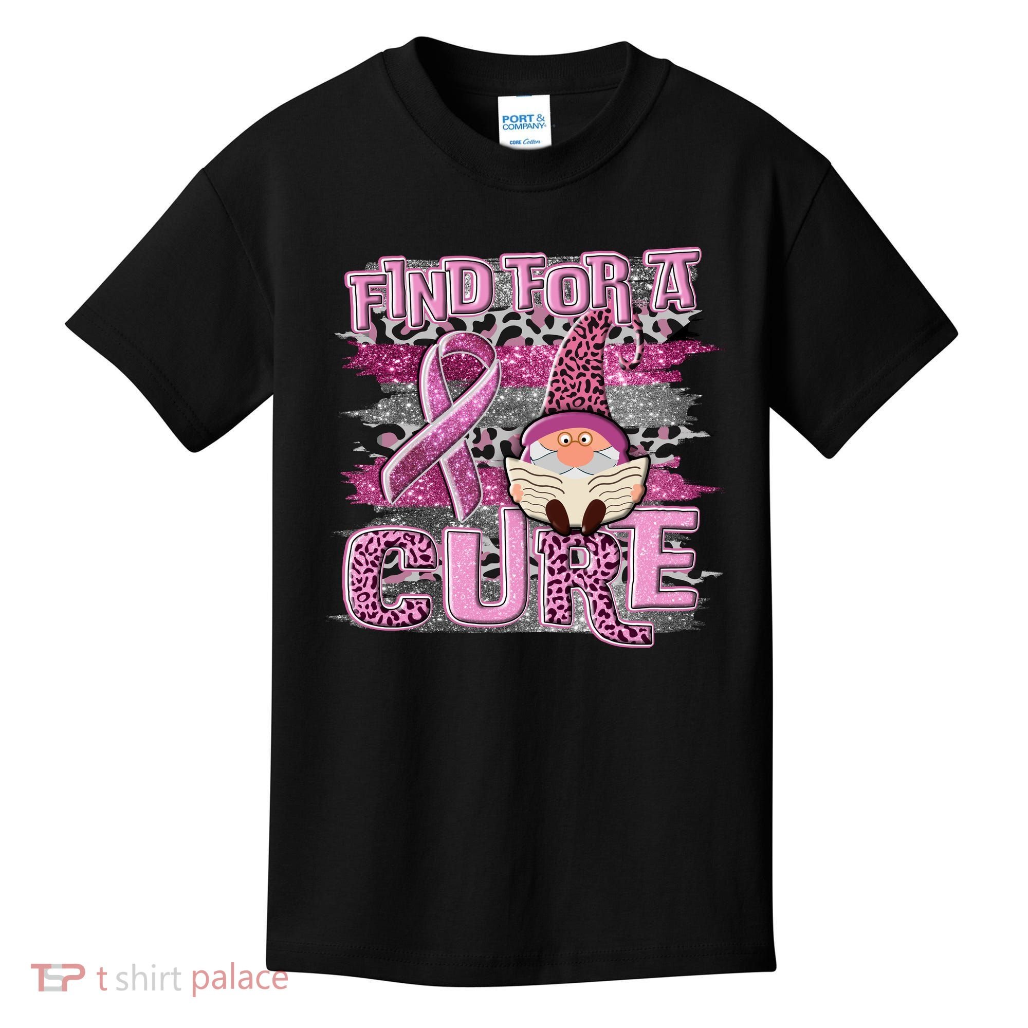 Breast Cancer Awareness Find For A Cure Kids T-Shirt