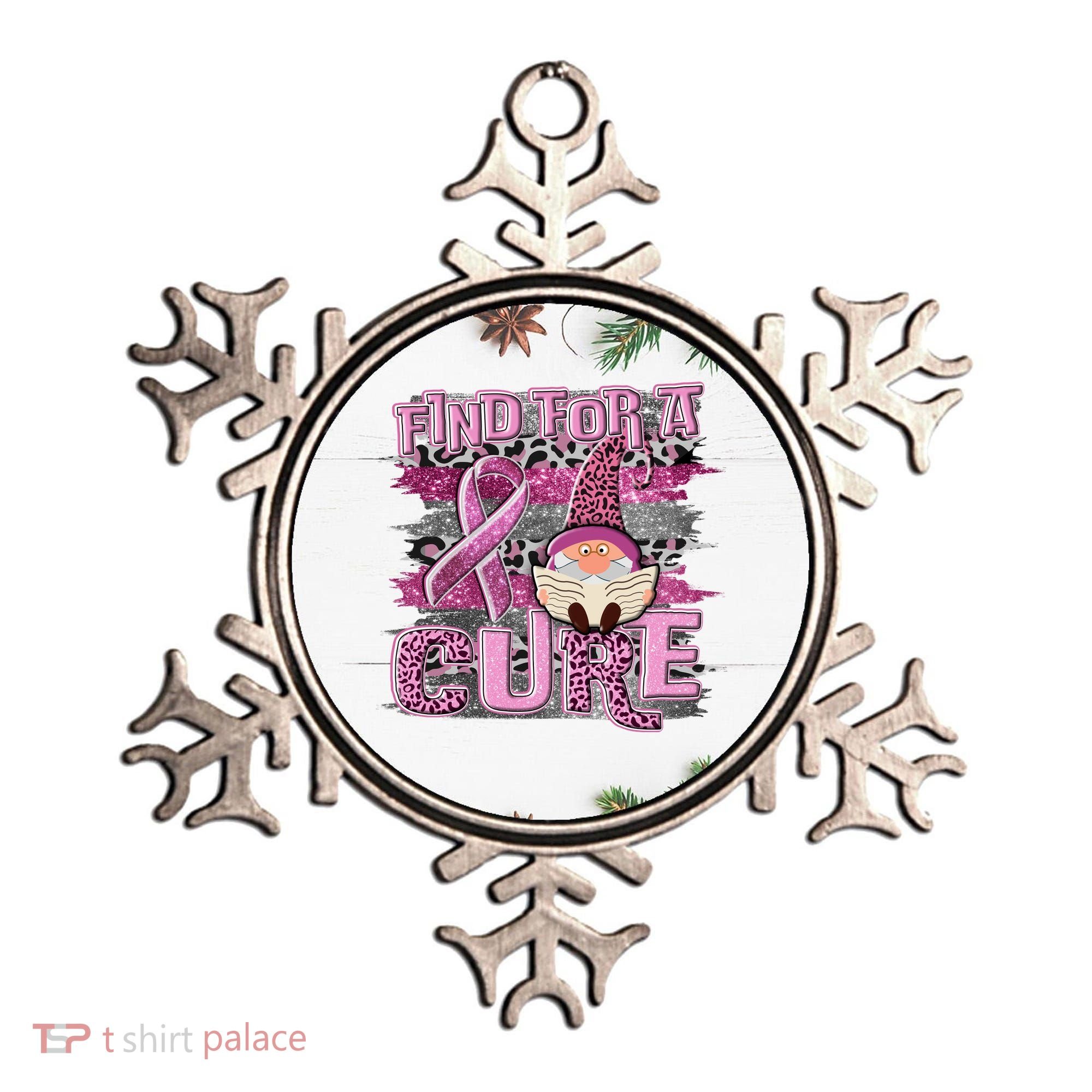 Breast Cancer Awareness Find For A Cure Ornament