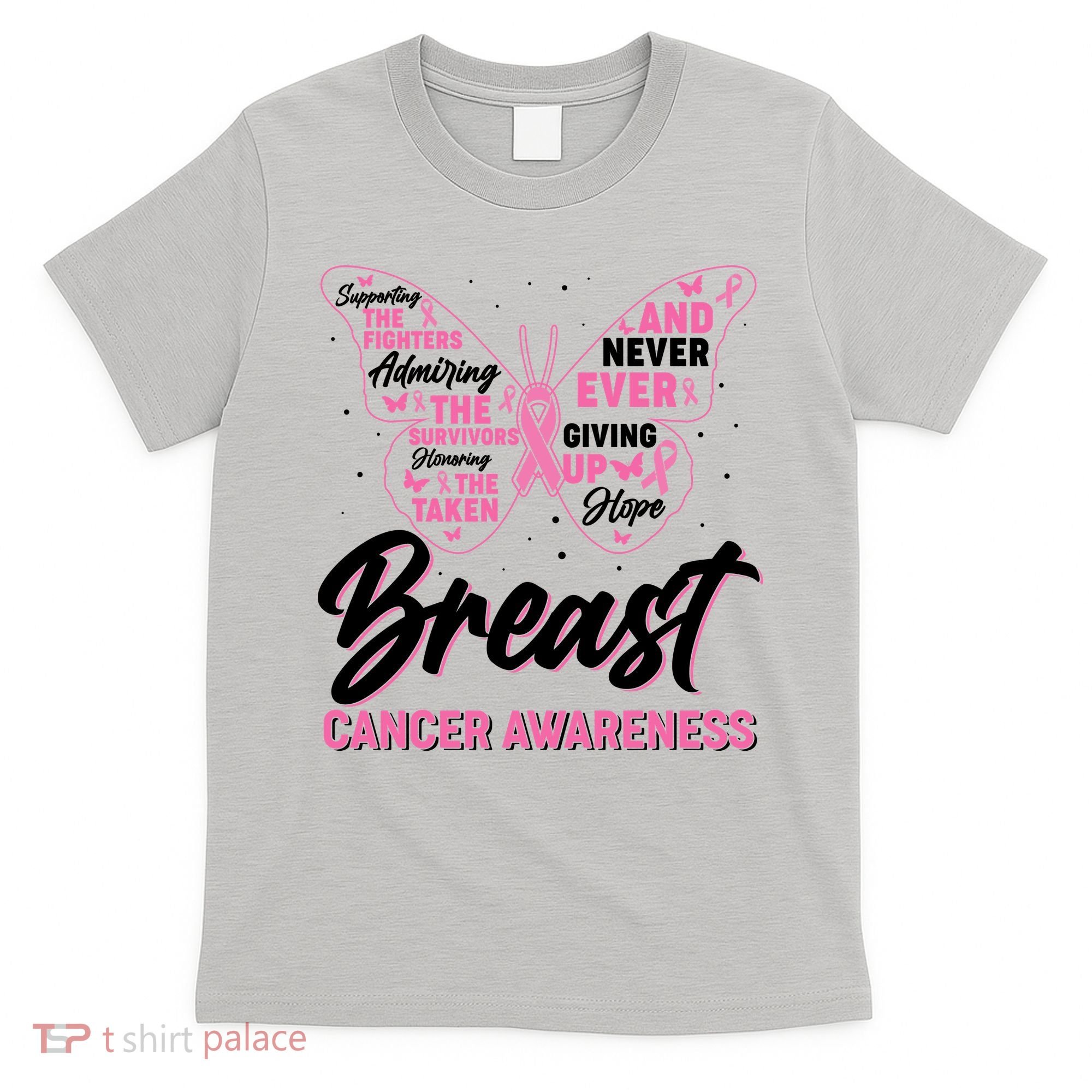 Breast Cancer Awareness Butterfly T-Shirt