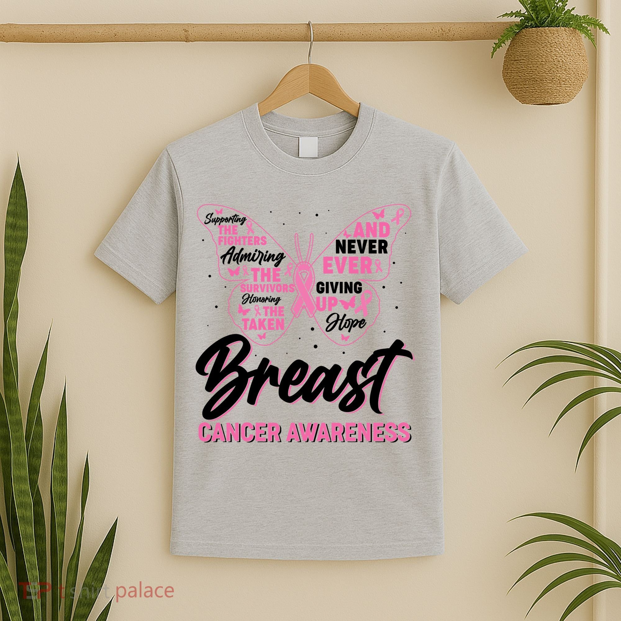 Breast Cancer Awareness Butterfly T-Shirt