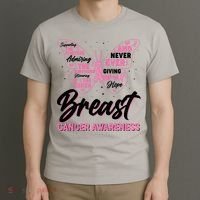Breast Cancer Awareness Butterfly T-Shirt thumb 3