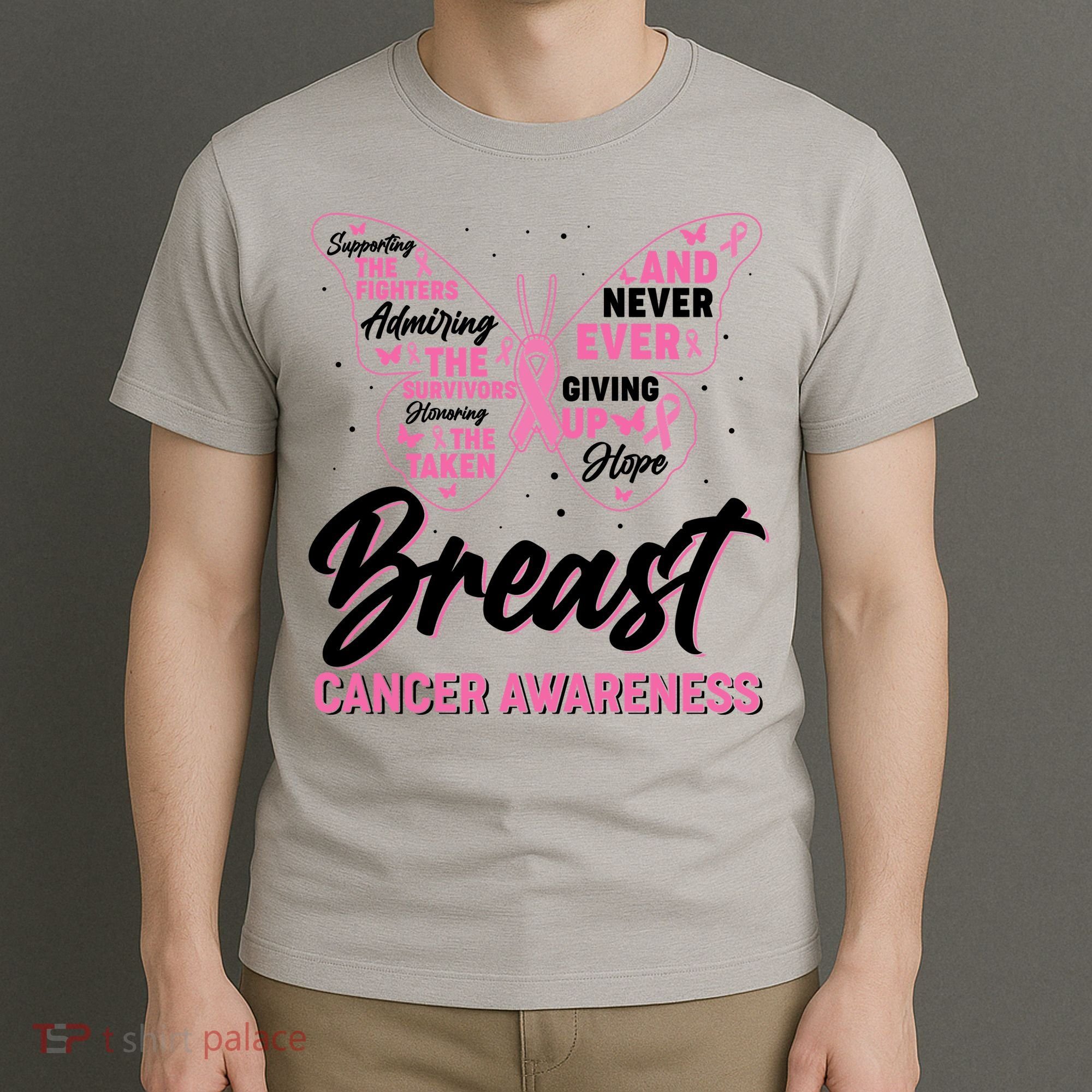 Breast Cancer Awareness Butterfly T-Shirt