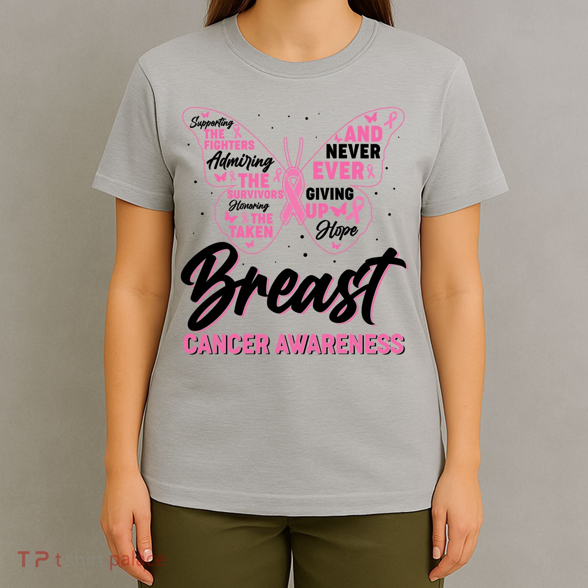 Breast Cancer Awareness Butterfly T-Shirt