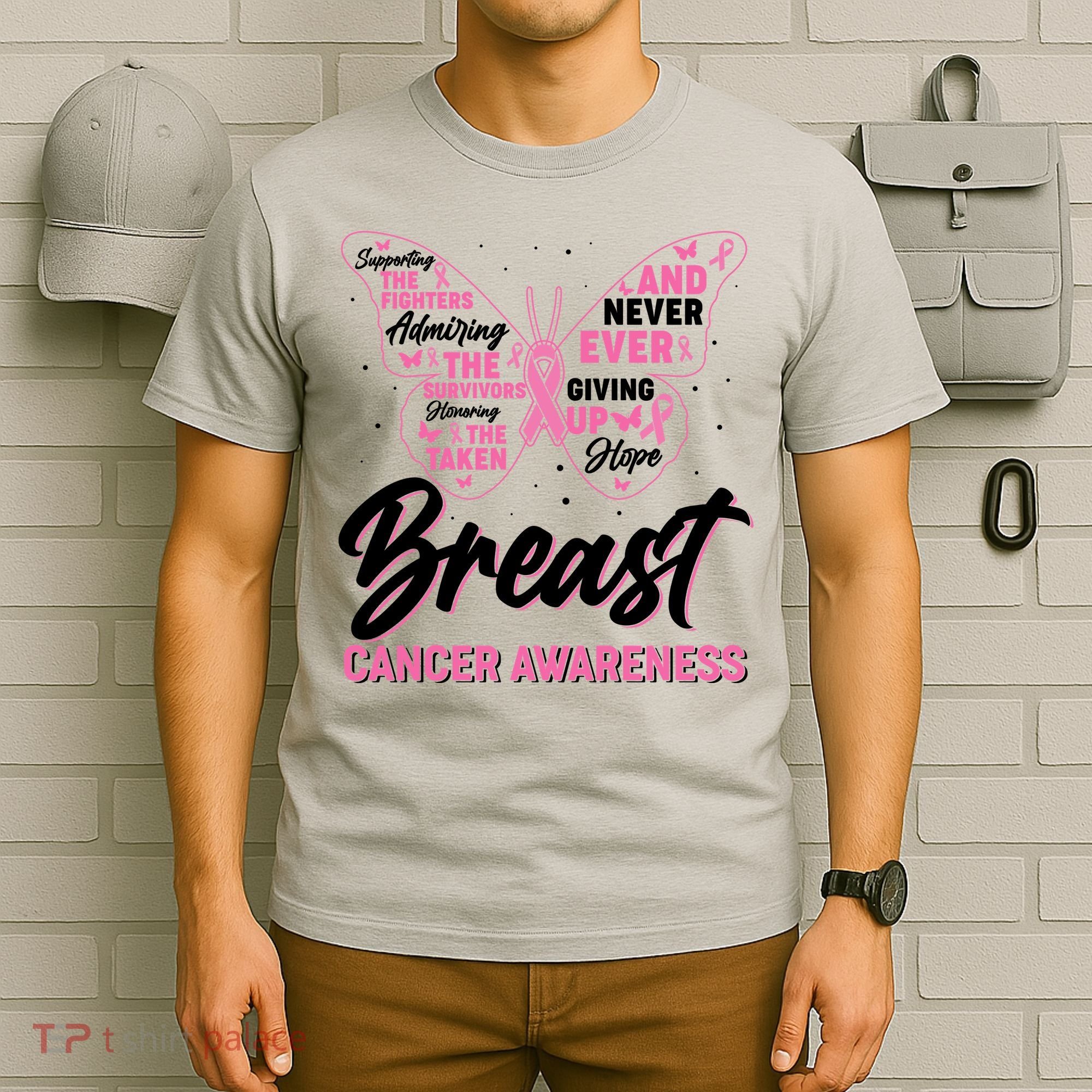 Breast Cancer Awareness Butterfly T-Shirt