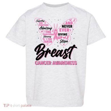 Breast Cancer Awareness Butterfly Toddler T-Shirt