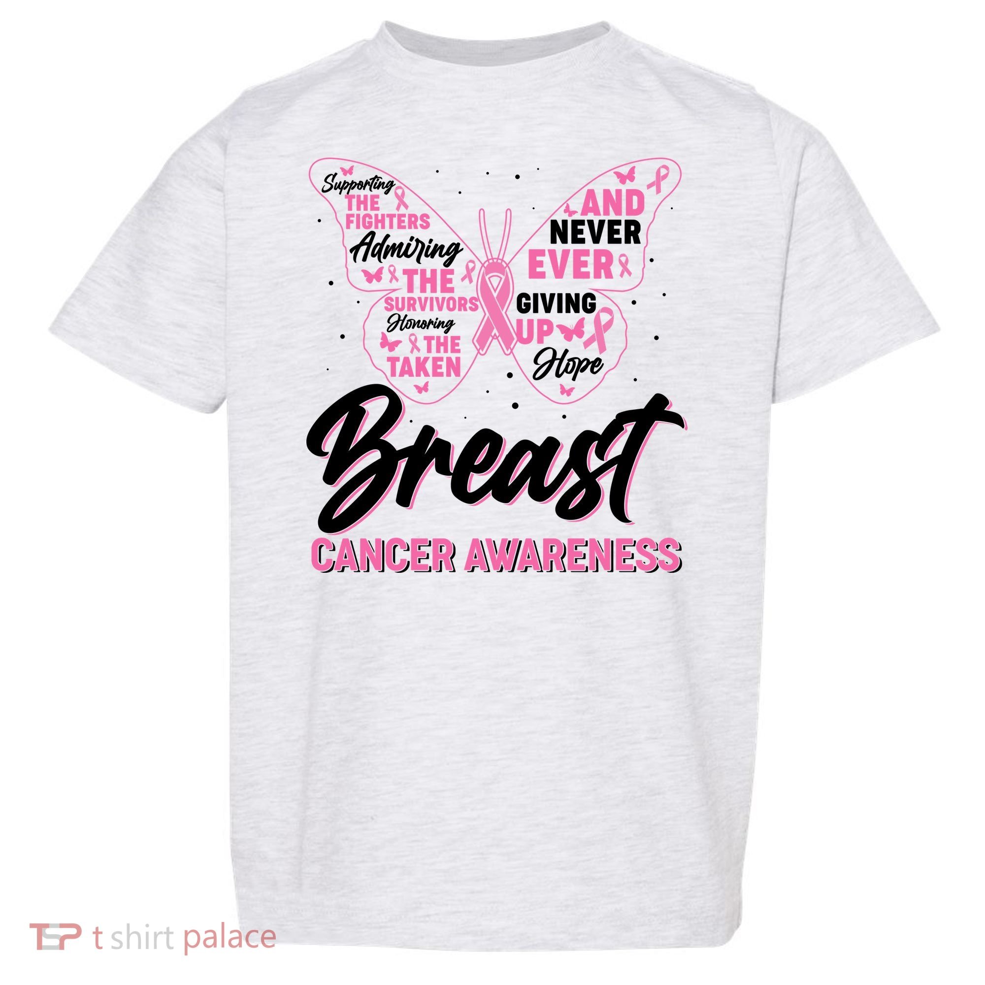 Breast Cancer Awareness Butterfly Toddler T-Shirt
