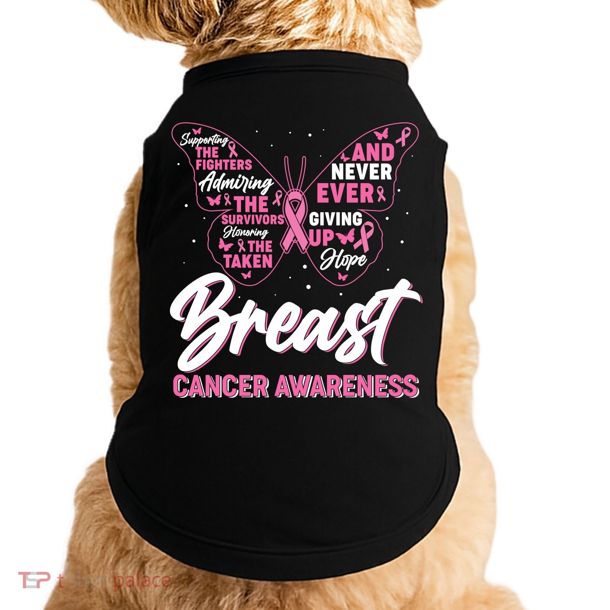 Breast Cancer Awareness Butterfly Doggie Tank