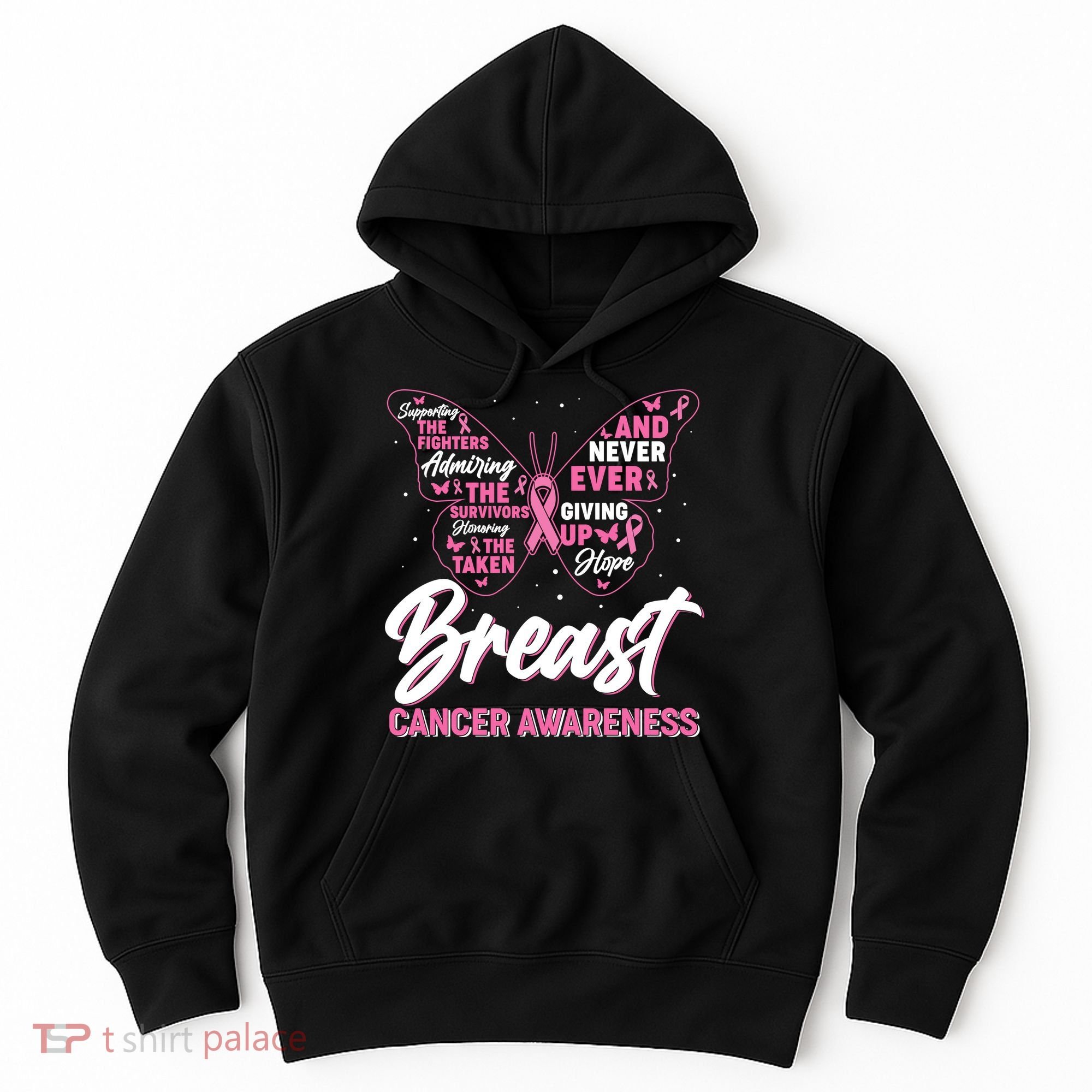 Breast Cancer Awareness Butterfly Hoodie
