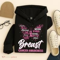 Breast Cancer Awareness Butterfly Hoodie thumb 4