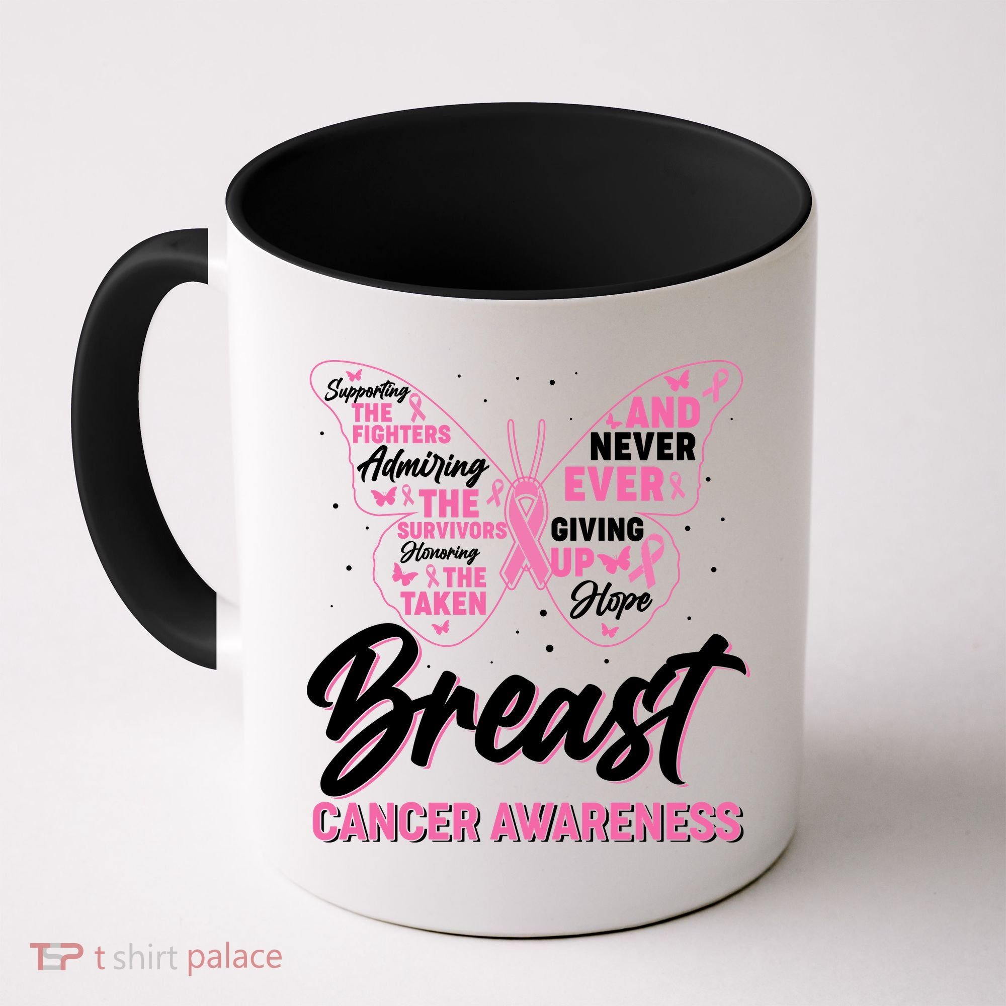 Breast Cancer Awareness Butterfly Coffee Mug
