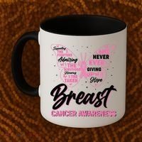 Breast Cancer Awareness Butterfly Coffee Mug thumb 2