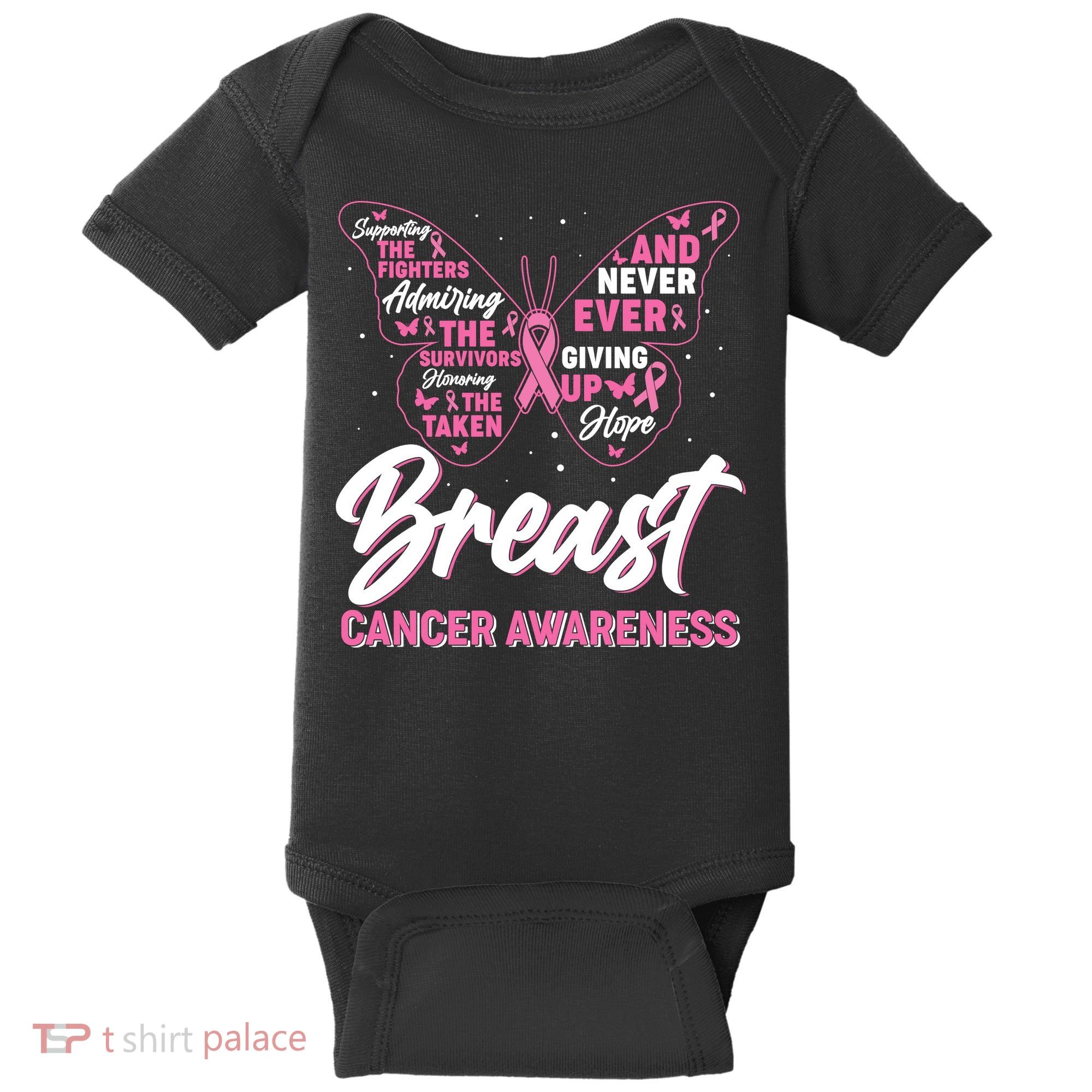 Breast Cancer Awareness Butterfly Baby Bodysuit
