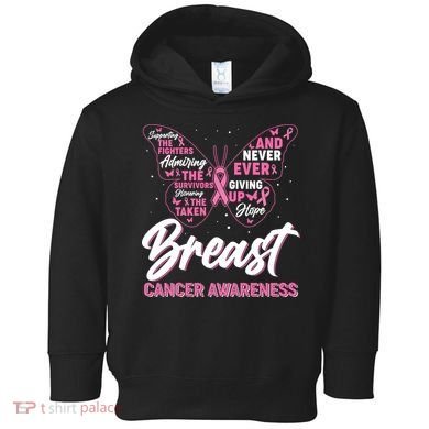 Breast Cancer Awareness Butterfly Toddler Hoodie
