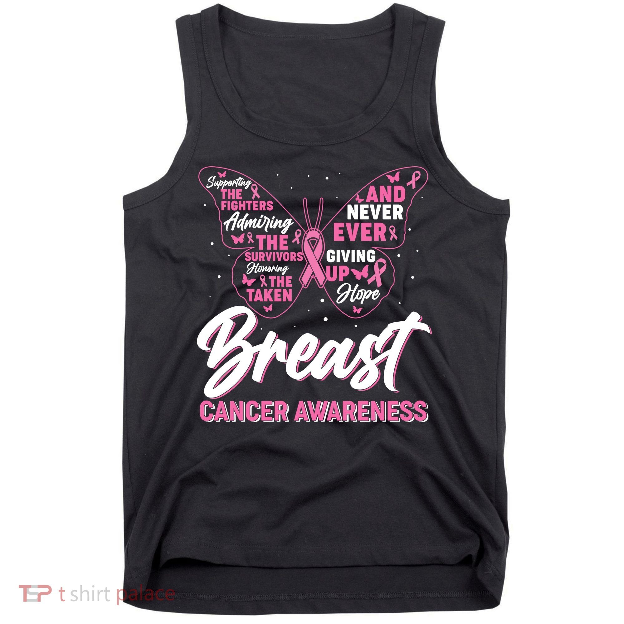 Breast Cancer Awareness Butterfly Tank Top