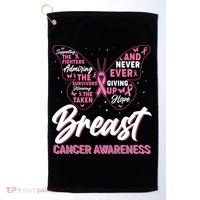 Breast Cancer Awareness Butterfly Golf Towel thumb 0