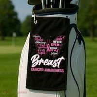 Breast Cancer Awareness Butterfly Golf Towel thumb 2