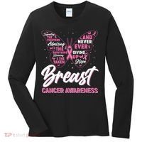 Breast Cancer Awareness Butterfly Women's Long Sleeve Shirt thumb 0