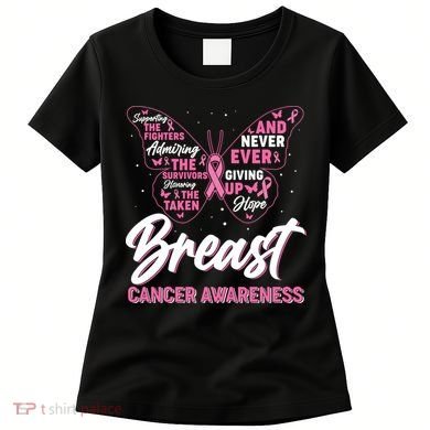 Breast Cancer Awareness Butterfly Women's T-Shirt