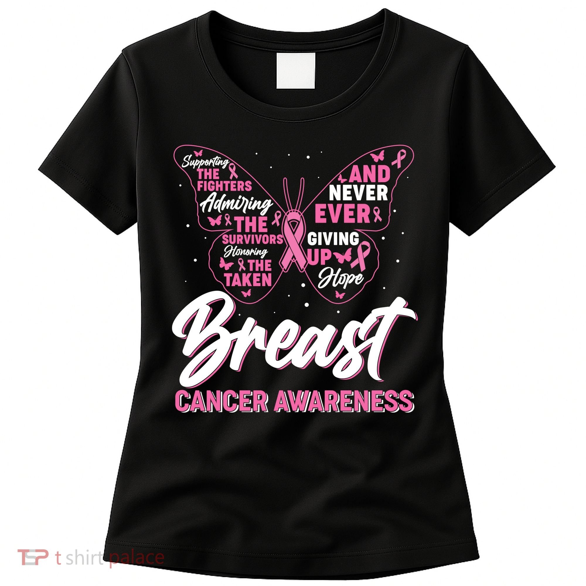 Breast Cancer Awareness Butterfly Women's T-Shirt