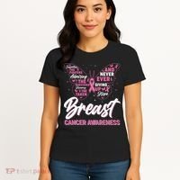 Breast Cancer Awareness Butterfly Women's T-Shirt thumb 4