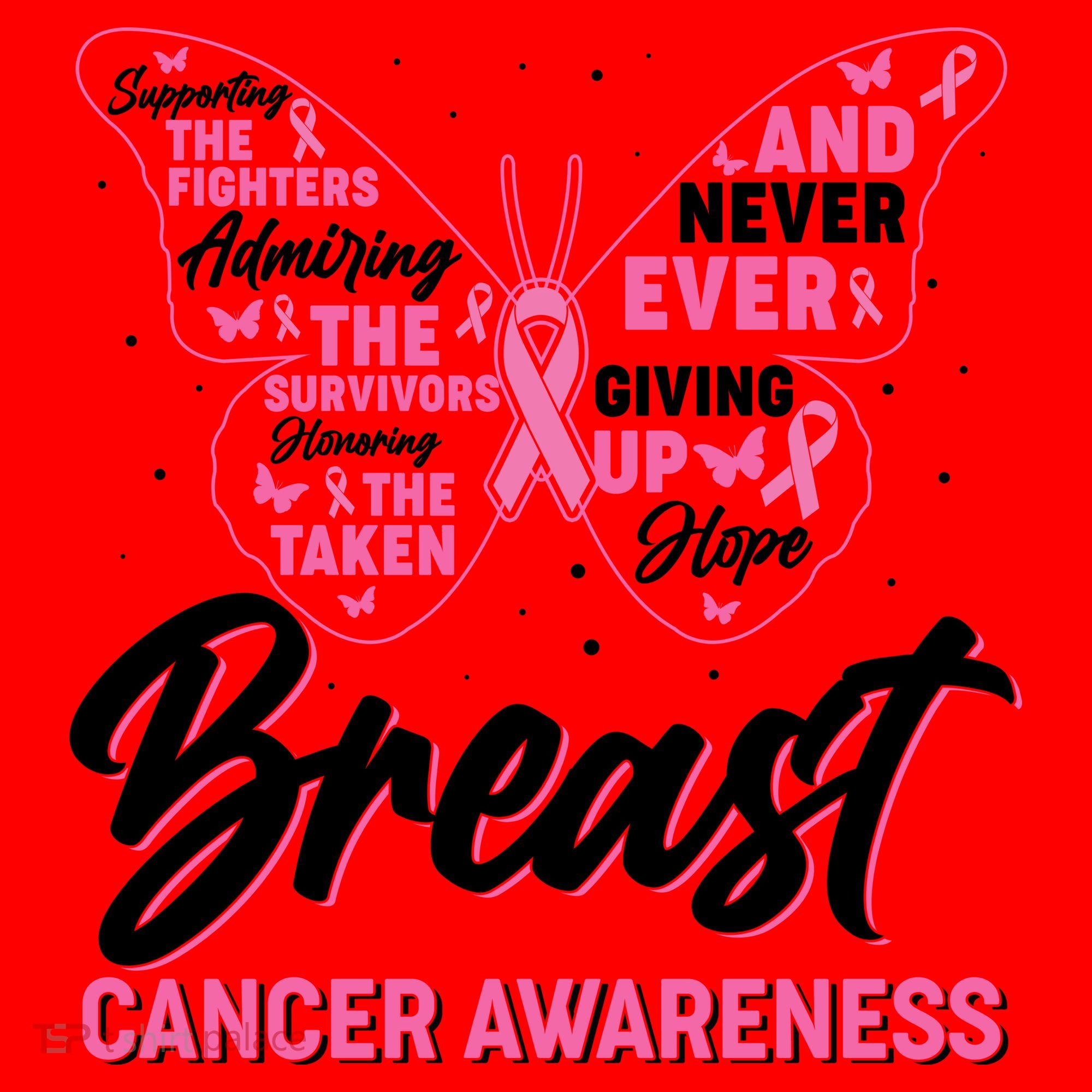 Breast Cancer Awareness Butterfly Santa Hat