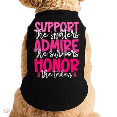 Breast Cancer Awareness Support Admire Honor Ribbon Doggie Tank