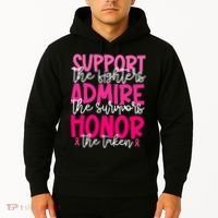 Breast Cancer Awareness Support Admire Honor Ribbon Hoodie thumb 2