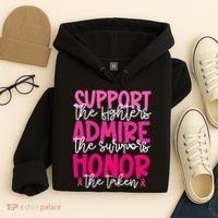 Breast Cancer Awareness Support Admire Honor Ribbon Hoodie thumb 4