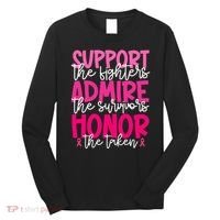Breast Cancer Awareness Support Admire Honor Ribbon Long Sleeve Shirt thumb 0