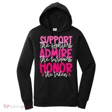 Breast Cancer Awareness Support Admire Honor Ribbon Women's Hoodie