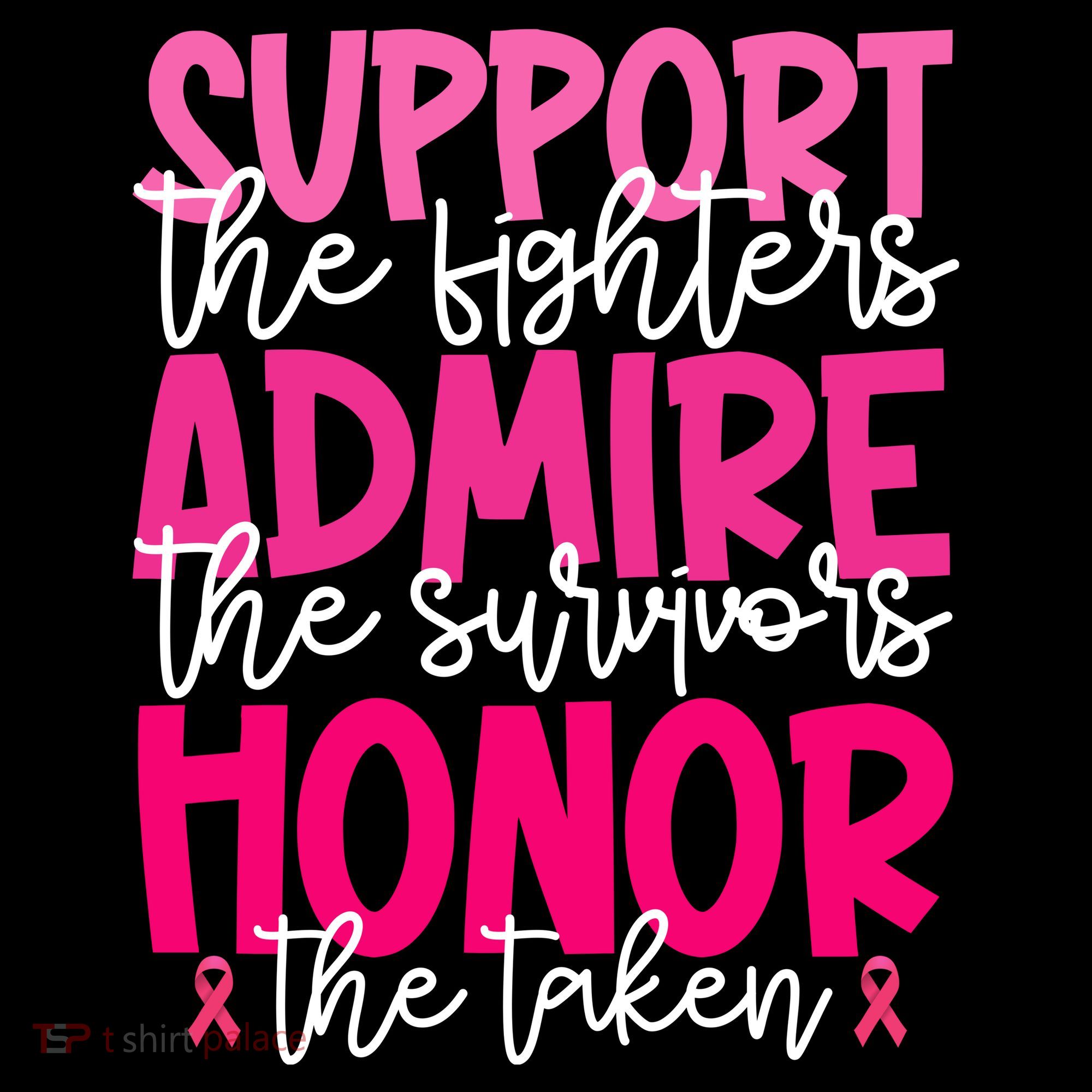 Breast Cancer Awareness Support Admire Honor Ribbon Women's Hoodie