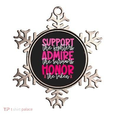 Breast Cancer Awareness Support Admire Honor Ribbon Ornament