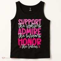 Breast Cancer Awareness Support Admire Honor Ribbon Tank Top thumb 2