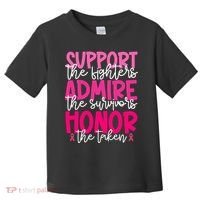 Breast Cancer Awareness Support Admire Honor Ribbon Toddler T-Shirt thumb 0