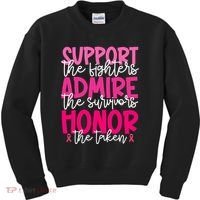 Breast Cancer Awareness Support Admire Honor Ribbon Kids Sweatshirt thumb 0