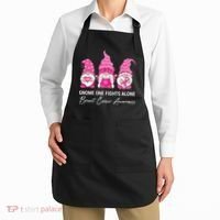 Breast Cancer Awareness Gnome No One Fights Alone Apron thumb 2