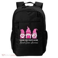 Breast Cancer Awareness Gnome No One Fights Alone Backpack thumb 0