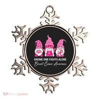 Breast Cancer Awareness Gnome No One Fights Alone Ornament thumb 0