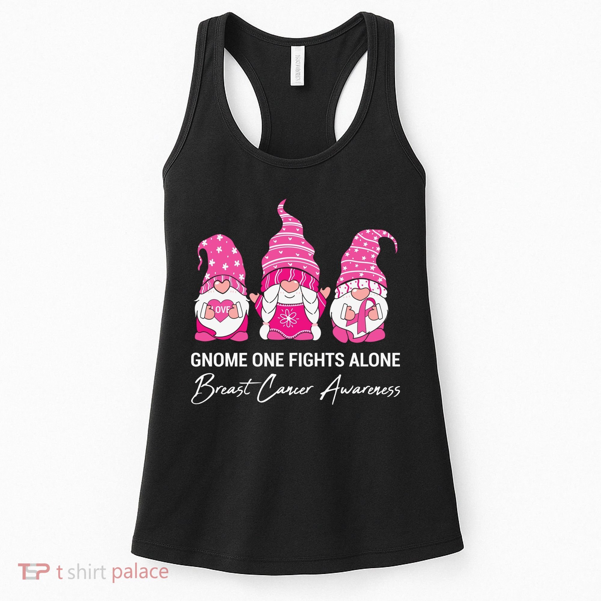 Breast Cancer Awareness Gnome No One Fights Alone Women's Tank Top