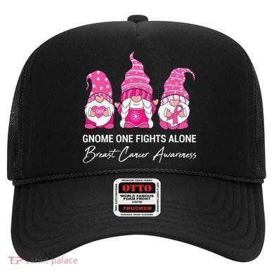 Breast Cancer Awareness Gnome No One Fights Alone Hat