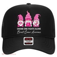 Breast Cancer Awareness Gnome No One Fights Alone Hat thumb 0